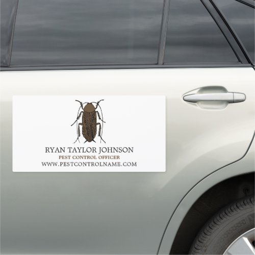 Cockroach Design Pest Control Advertising Car Magnet
