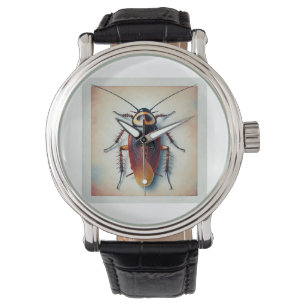 Cockroach dorsal view 220824IREF214 - Watercolor Watch