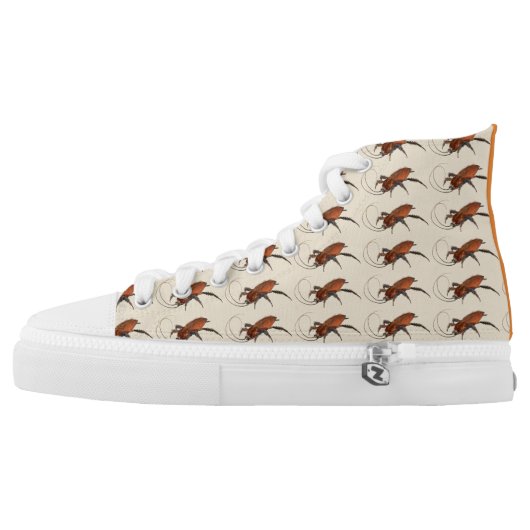Cockroach High Top Shoes / La Cucaracha Shoes (Left Shoe Outside)