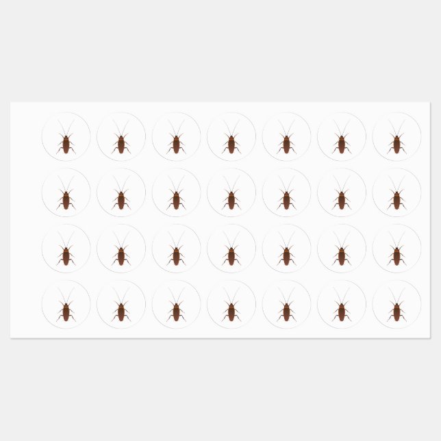 Cockroach Insect Kids' Labels (Sheet)