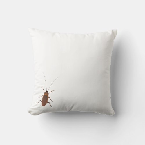 Cockroach Insect Throw Pillow