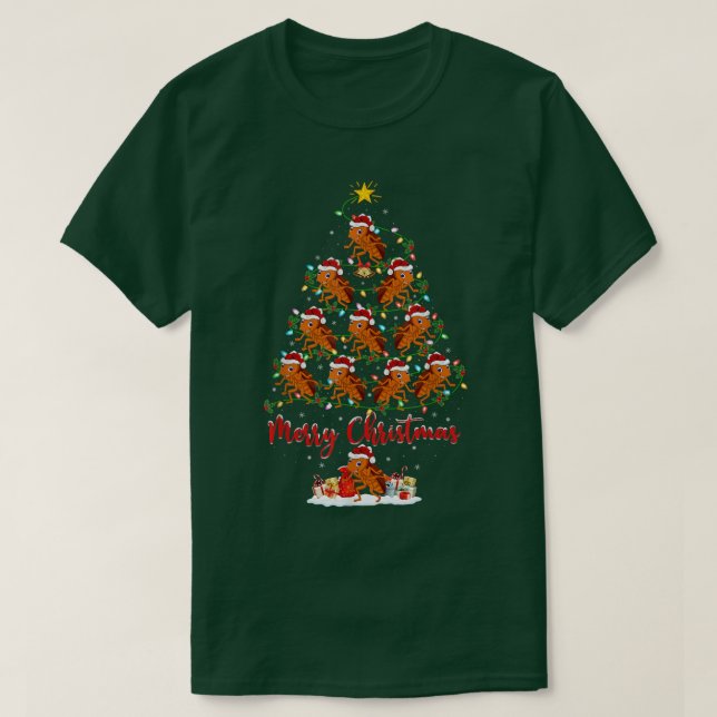Cockroach Lover Matching Santa Cockroach Christmas T-Shirt (Design Front)