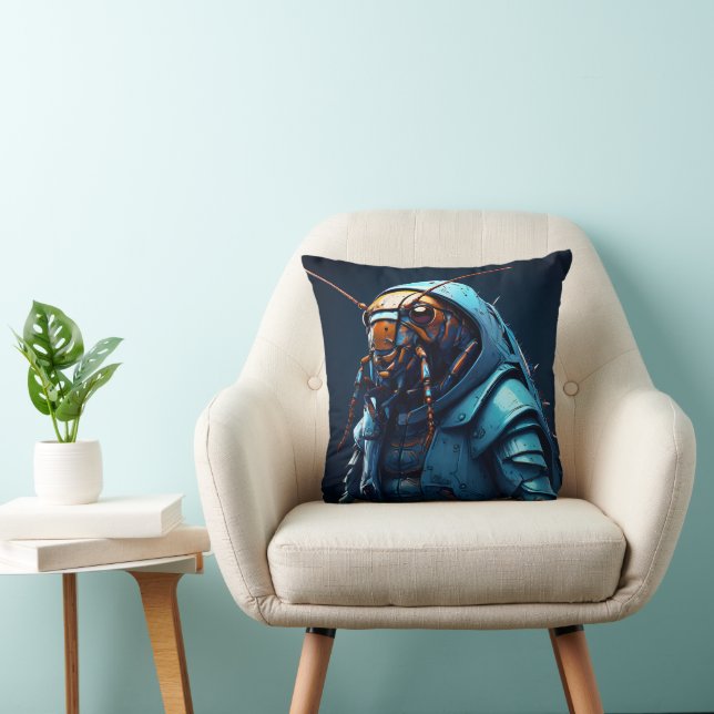 cockroach man throw pillow (Chair)