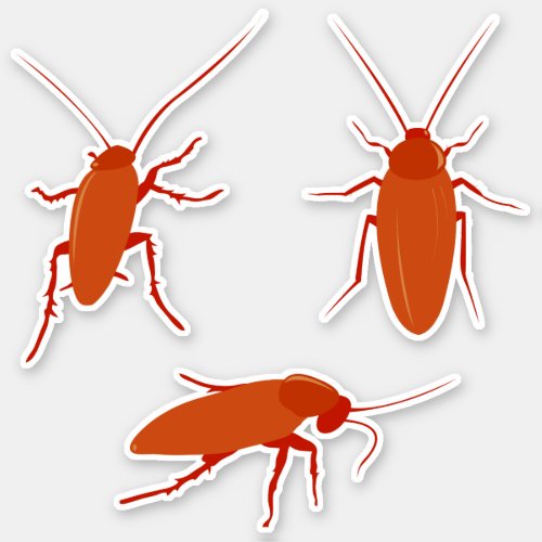 Cockroach Sticker Set