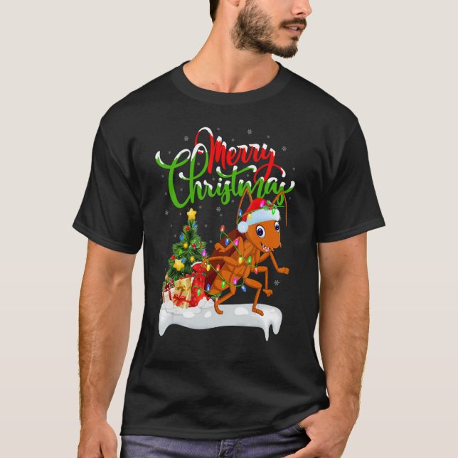 Cockroach   Xmas Decorations Santa Cockroach Chris T-Shirt (Front)