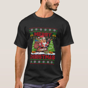 Cockroach Xmas Tree Lights Ugly Santa Cockroach Ch T-Shirt