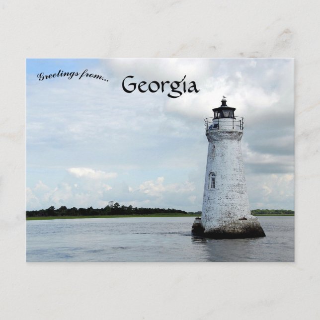 Cockspur Island Light Chatham County Georgia Postcard (Front)