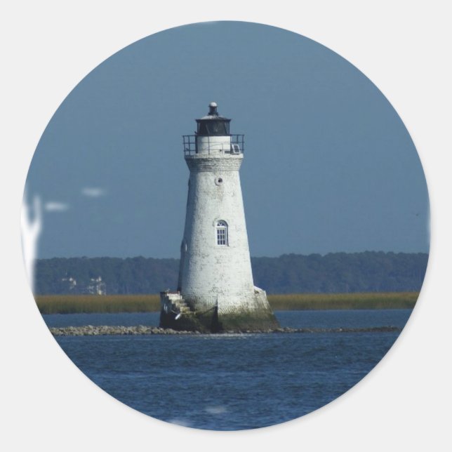 Cockspur Island Lighthouse Classic Round Sticker (Front)