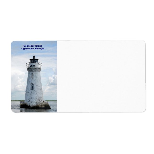 Cockspur Island Lighthouse Label (Front)