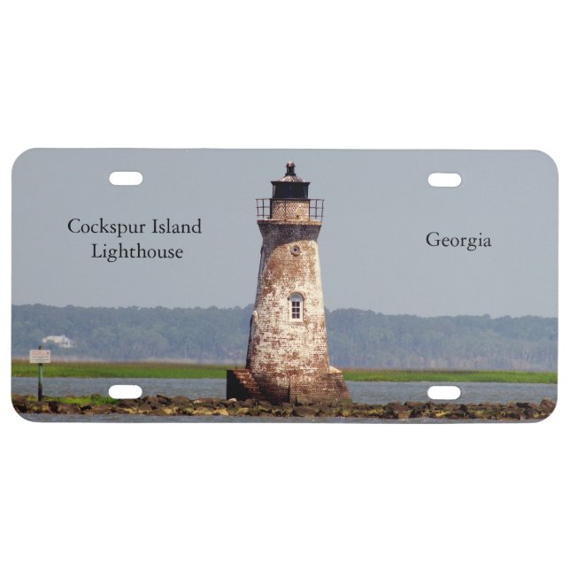 Cockspur Island Lighthouse license plate (Front)