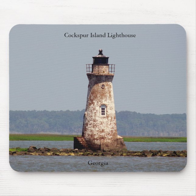 Cockspur Island Lighthouse mousepad (Front)