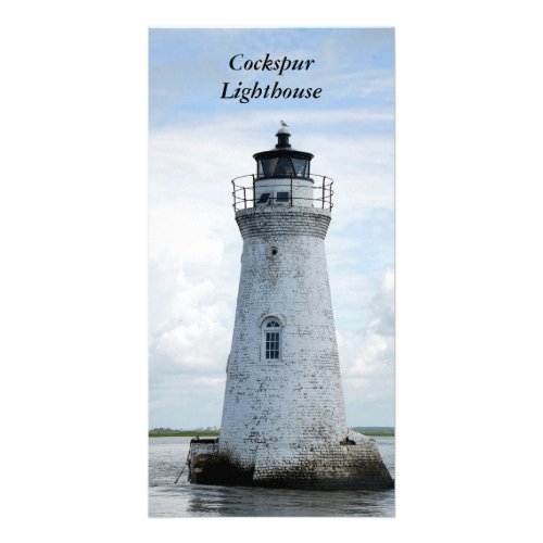 Cockspur Lighthouse Tybee Island Ga photo card
