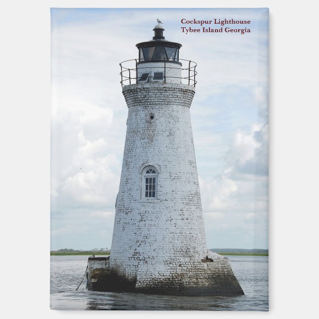 Cockspur Lighthouse Tybee Island, Georgia Magnet (Front)