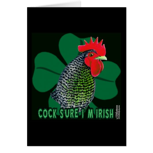 Cocksure I'm Irish! Cards (Front)