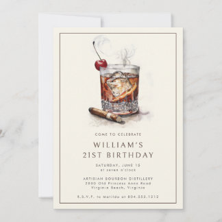 Cocktail 21ST Birthday Party Invitation