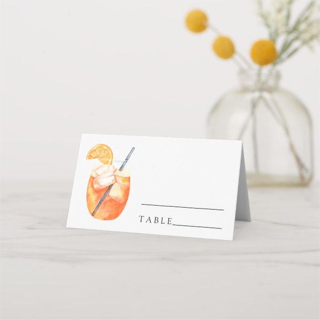 cocktail aperol spritz - wedding place cards (Front)