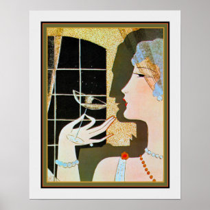 "Cocktail" Art Deco Print by M. Gerard 16x20