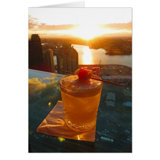 Cocktail at Sunset Cards (Front)