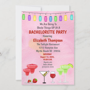 Cocktail Bachelorette Bridal Party Invitation