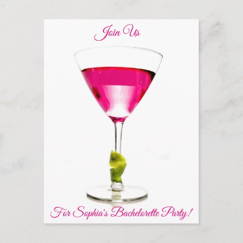 Cocktail Bachelorette Party Invitation