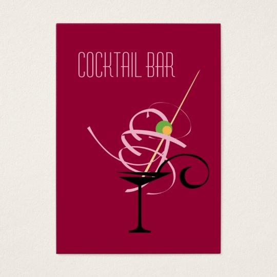 Cocktail Bar Nightclub Business Card