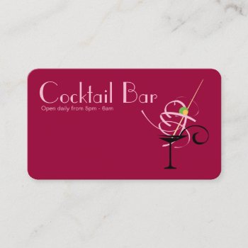 Cocktail Bar Nightclub Event Planner Business Card by J32Teez at Zazzle