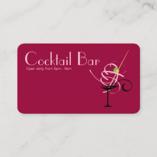 Cocktail Bar Nightclub Event Planner Business Card
