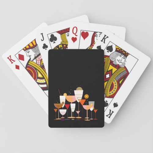 Cocktail bar playing cards