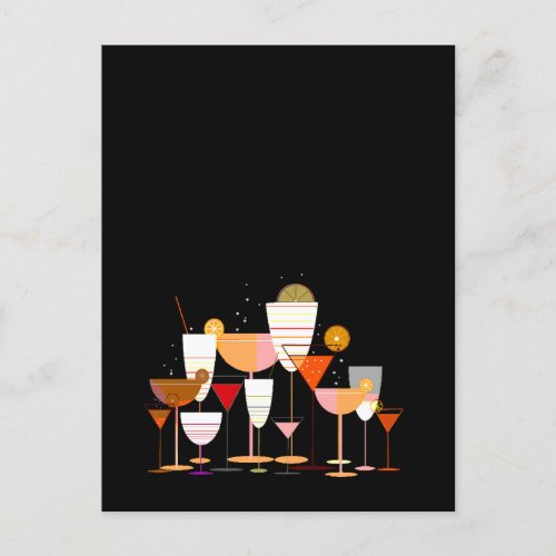 Cocktail bar postcard