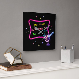 Cocktail-Bar Wall Clock