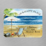 Cocktail Beach Chair Happy Place Cruise Door  Magnet