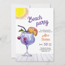 Cocktail Beach party sweet 16