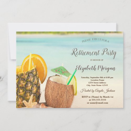 Cocktail Beach Seashells Retirement Party  