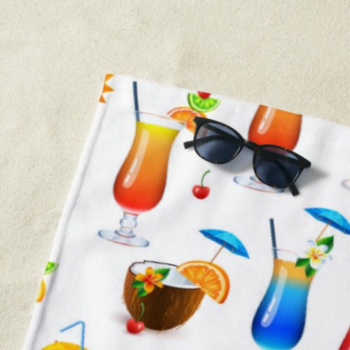 Cocktail Beach Towel