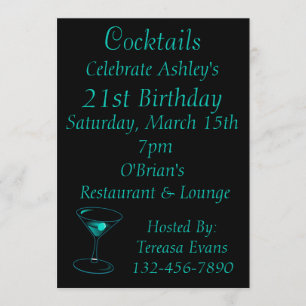 Cocktail Birthday Celebration Invitation