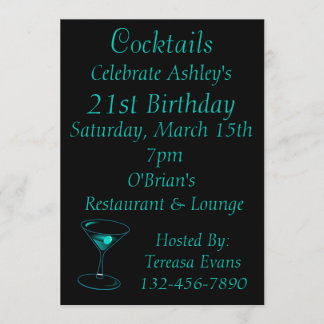 Cocktail Birthday Celebration Invitation