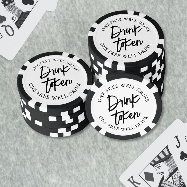 Cocktail Black White Wedding Drink Poker Chips (Cocktail Black White Wedding Drink Poker Chips)