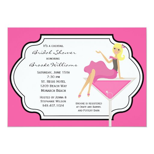 Cocktail Bridal Shower Invitation Wording 4