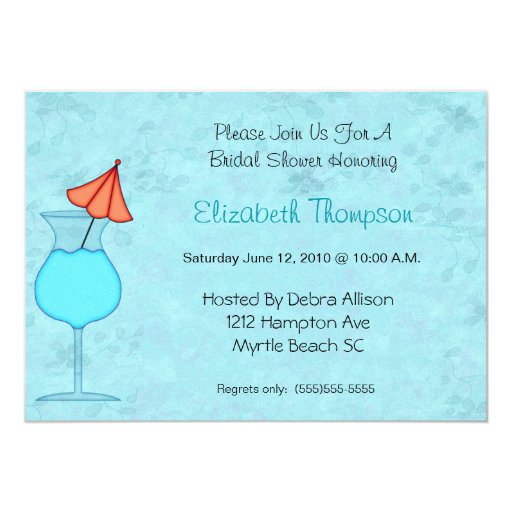 Cocktail Bridal Shower Invitations 10