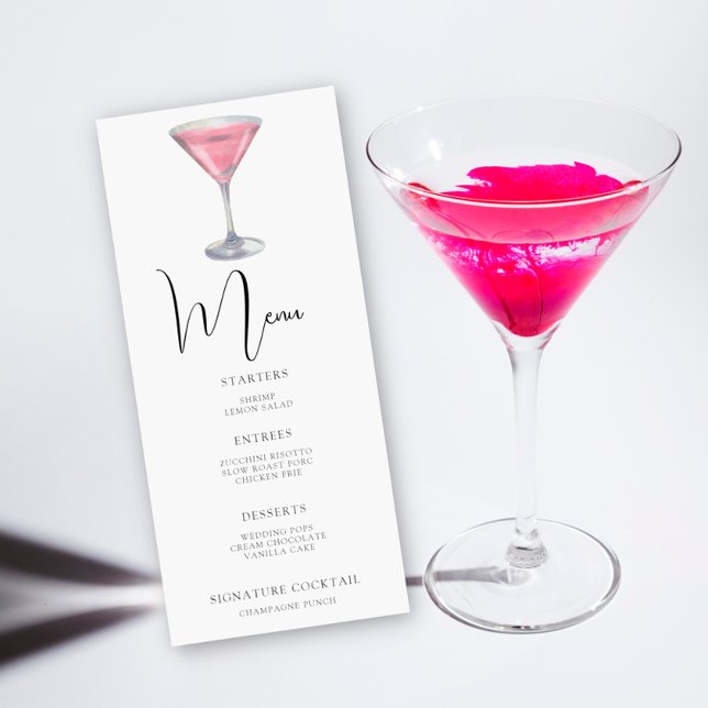 Cocktail Bridal shower Menu (Creator Uploaded)