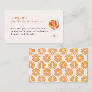 Cocktail Bridal Shower Recipe Request Card