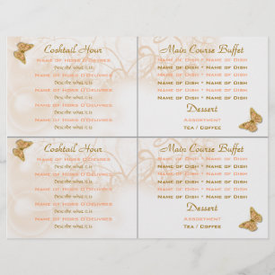 Cocktail buffet wedding menu template