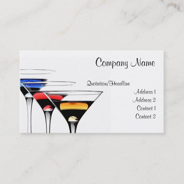 Cocktail business card (Front)