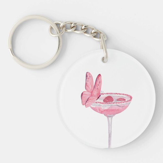 Cocktail butterfly keychain (Front)
