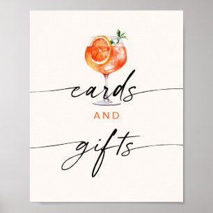Cocktail Cards And Gifts Bridal Shower  Poster