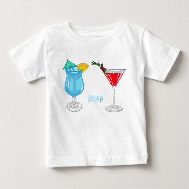 Cocktail cartoon illustration baby T-Shirt (Front)