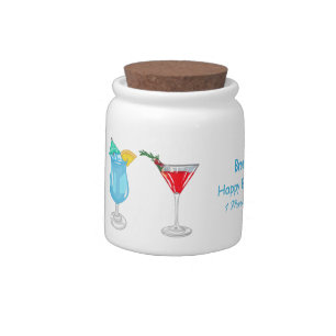 Cocktail cartoon illustration candy jar