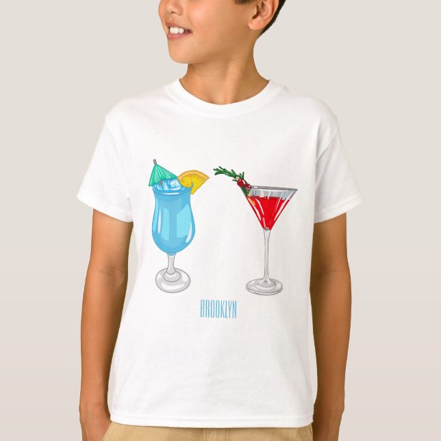 Cocktail cartoon illustration T-Shirt (Front)