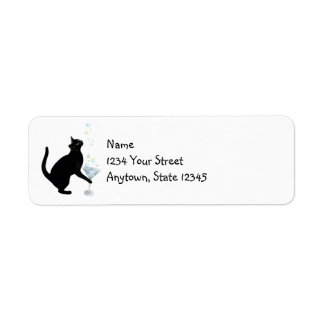  Cocktail Cat Return Address Labels