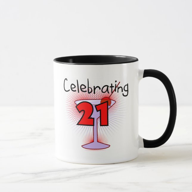 Cocktail Celebrating 21 Tshirts and Gifts Mug (Right)